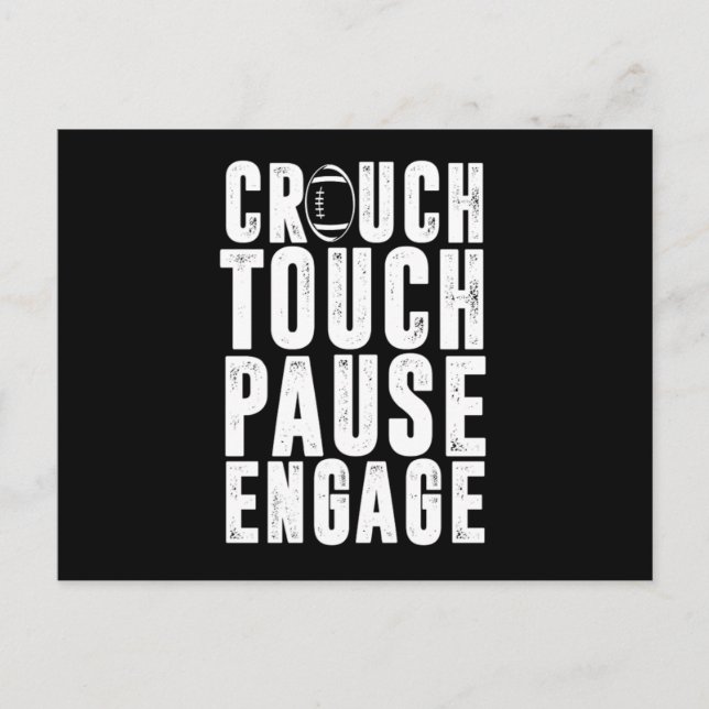 Postal Crouch Touch Pause Engage Rugby Player Team Gift (Anverso)