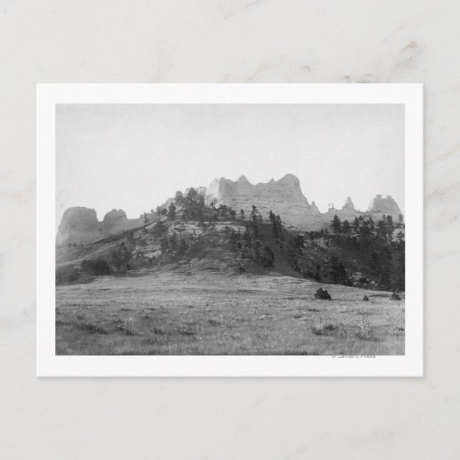 Postal Crow Butte cerca de Ft. Fotografía de Robinson (Anverso)