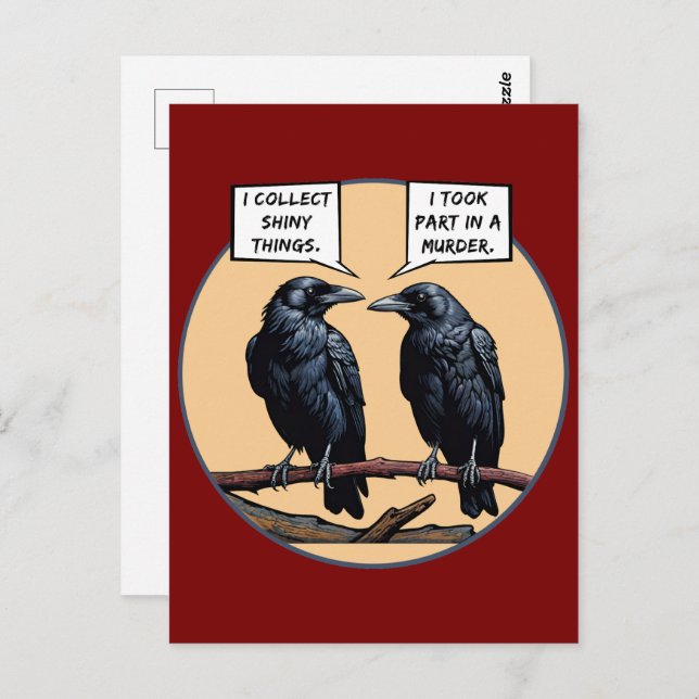 Postal Crow Murder Funny Comic (Anverso / Reverso)