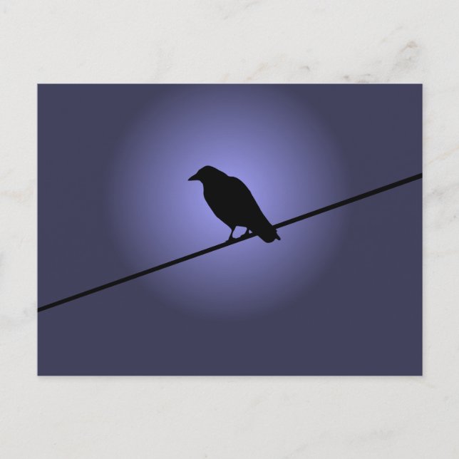 Postal Crow on a Telephone Wire (Anverso)