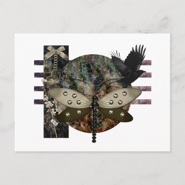 Postal Crow oscuro de gótico (Anverso)