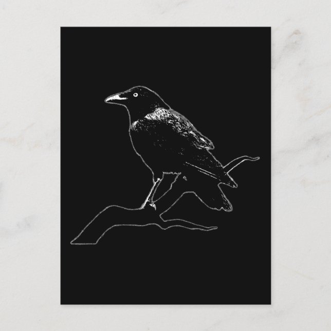 Postal Crow (para fondos oscuros) (Anverso)
