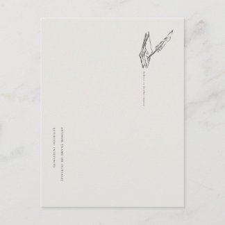 Postal Crow-Quilled Pages- Jane Austen inspired Postcard