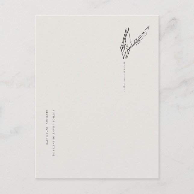 Postal Crow-Quilled Pages- Jane Austen inspired Postcard (Anverso)