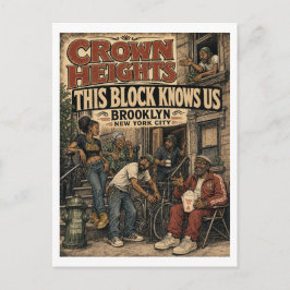 Postal Crown Heights Brooklyn Club de Bloque de la Ciudad