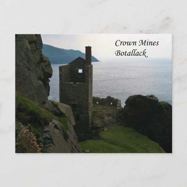 Postal Crown Mines Botallack Cornwall England (Anverso)