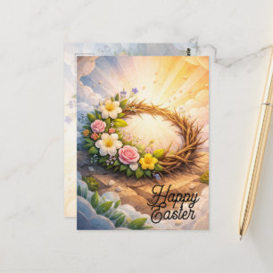 Postal Crown of Thorns Religious Easter Postcard