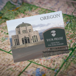 Postal Crown Point Vista House, Oregon Travel Photo