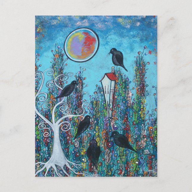 Postal Crows En Espera De Postcard (Anverso)