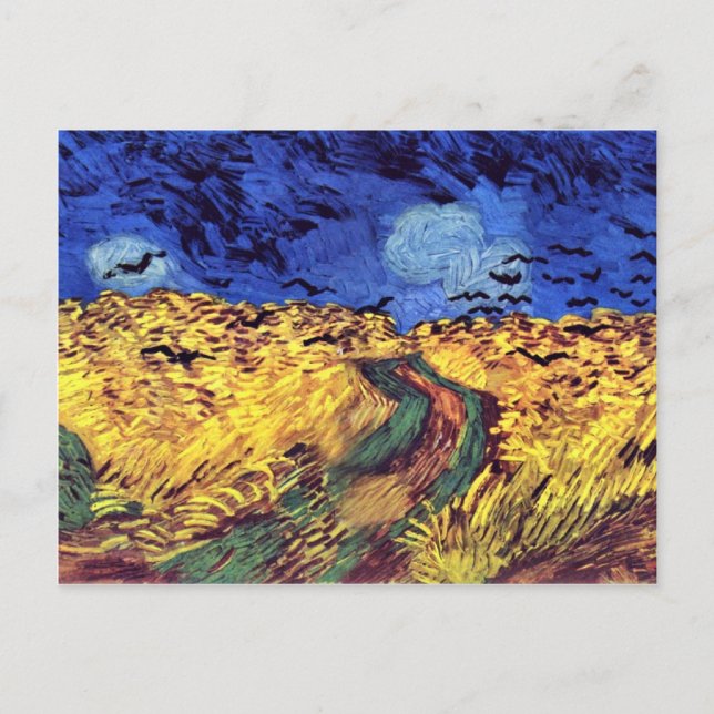 Postal Crows Over Wheatfield Por Vincent Van Gogh (Anverso)