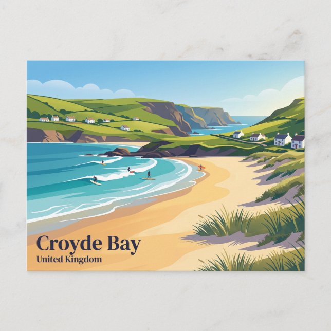 Postal Croyde Bay Reino Unido (Anverso)