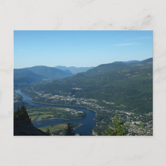 Postal Cruce castlegar de los Kootenays (Anverso)