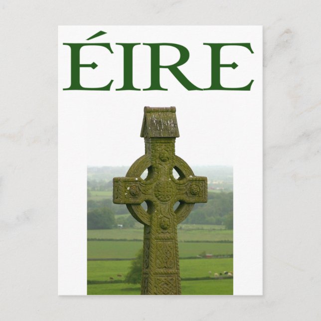 Postal Cruce celta Eire Camisas y regalos irlandeses (Anverso)