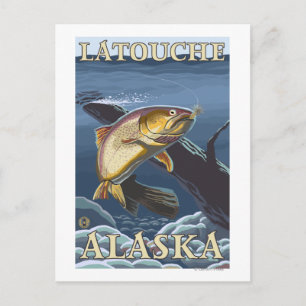 Postal Cruce de la trucha - Latouche, Alaska