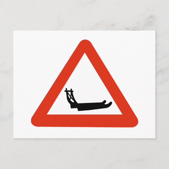 Postal Cruce de manchas de perro, Rótulo de tráfico, Groe (Anverso)