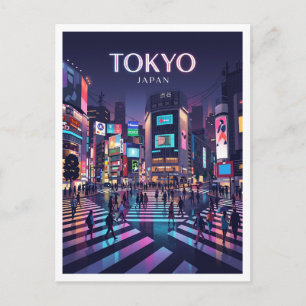 Postal Cruce de Shibuya Tokio Japón