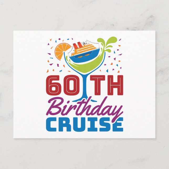Postal Crucero Cumpleaños 60 Navegando 60 Años (Anverso)