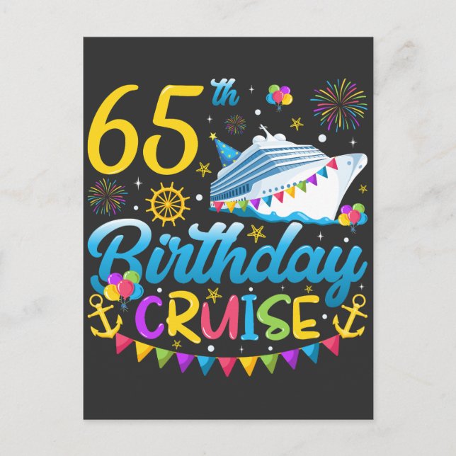 Postal Crucero Cumpleaños 65 B-Day Party (Anverso)