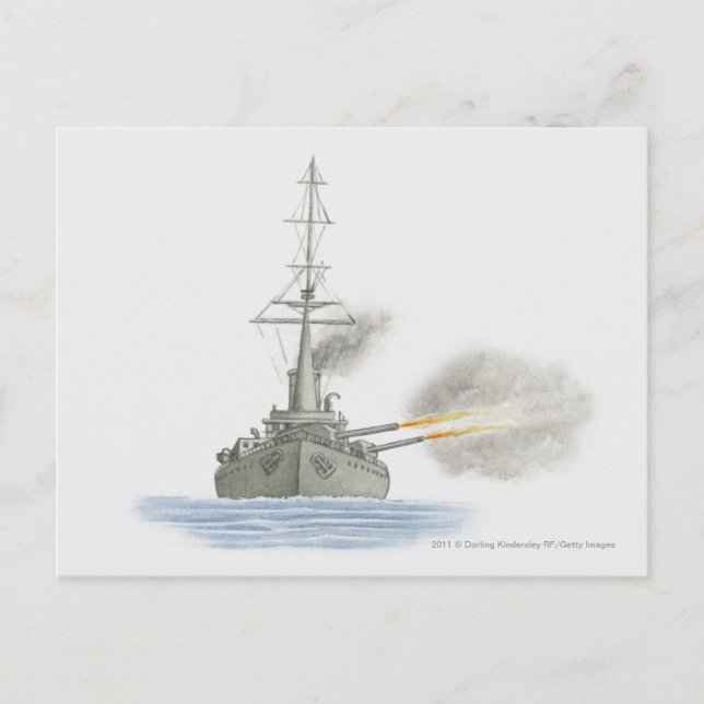 Postal crucero de batalla británico (Anverso)
