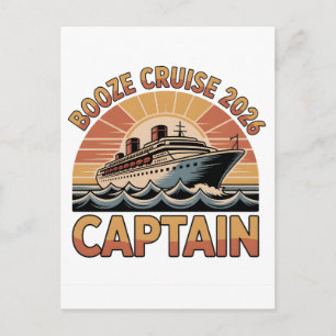 Postal Crucero de borrachera 2026 El capitán divertido a 