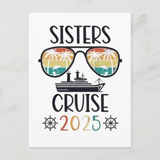 Postal Crucero de Hermanas 2025 Viaje Familiar Combinado (Anverso)