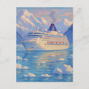 Postal Crucero de Hielo - Arte de estilo pintura pastel
