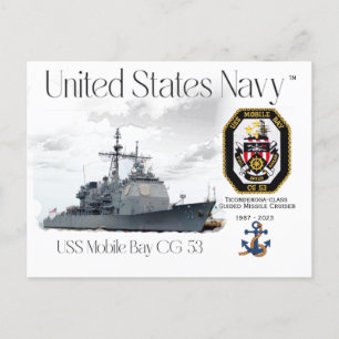 POSTAL CRUCERO DE MISILES GUIADO PARA USS MOBILE CG-53