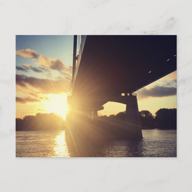 Postal crucero de puesta de sol en el río mississippi (Anverso)