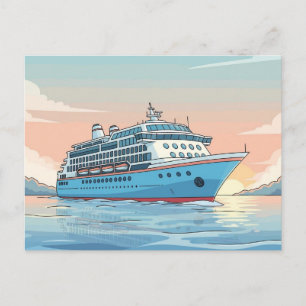 Postal Crucero en el océano