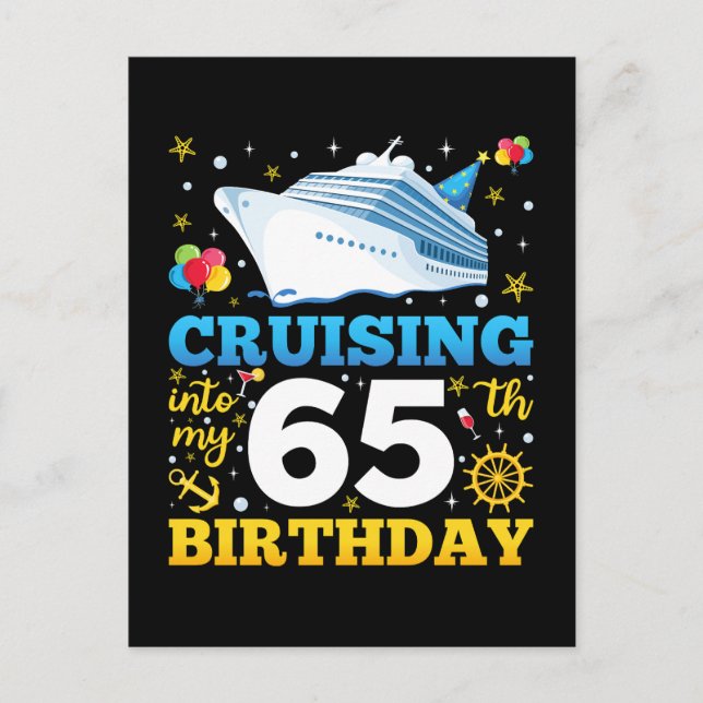 Postal Crucero hacia mi cumpleaños 65 (Anverso)