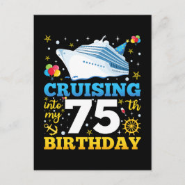 Postal Crucero hacia mi fiesta de cumpleaños 75
