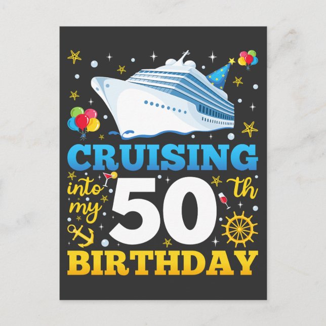 Postal Crucero Para Mi Cumpleaños 50 (Anverso)