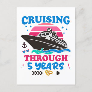 Postal Crucero por 5 años de boda