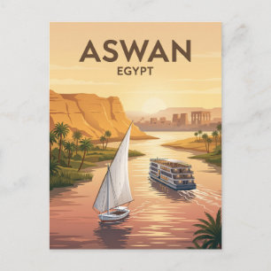 Postal Crucero por el Nilo en Asuán Egipto