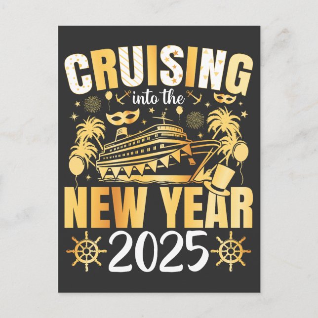 Postal Cruceros al crucero de Año Nuevo 2025 (Anverso)