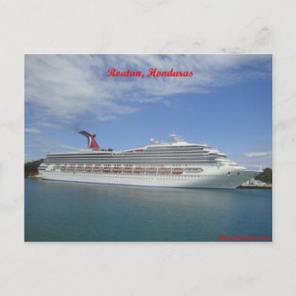 Postal Cruceros anclados en Roatan, Honduras