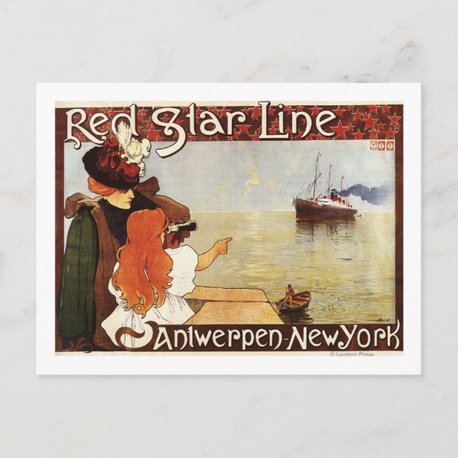 Postal Cruceros de la línea Estrella Roja a un Poster de  (Anverso)