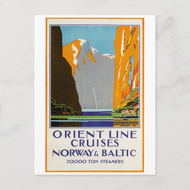 Postal Cruceros de línea directa Noruega y cosecha báltic (Anverso)