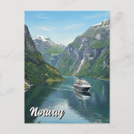 Postal Cruceros por el fiordo de Noruega