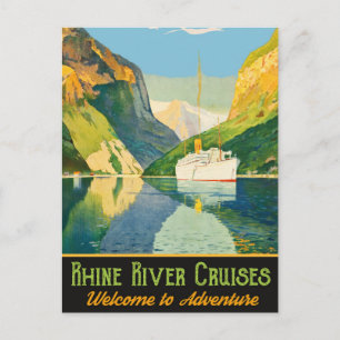 Postal Cruceros por el río Rin,