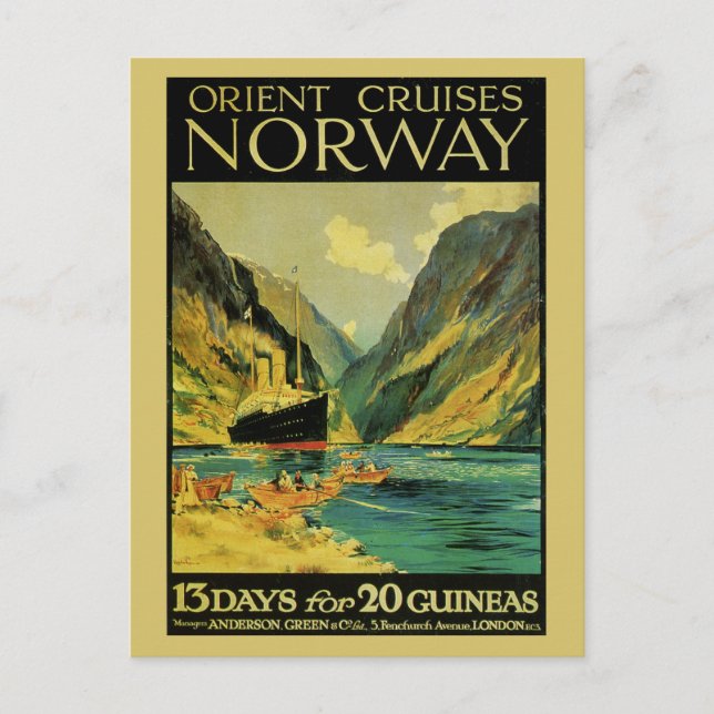 Postal Cruceros por la vieja Inglaterra Noruega (Anverso)