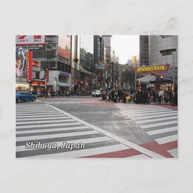 Postal Cruces de Shibuya 109 (Anverso)