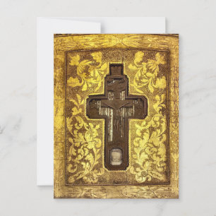 Postal Crucifijo con reliquias de santos Ícono ortodoxo