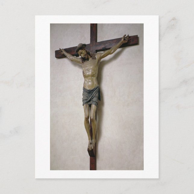 Postal Crucifijo (madera policromada) (Anverso)