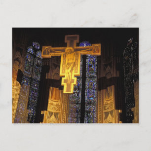 Postal Crucifijo sobre el altar superior en el Santa