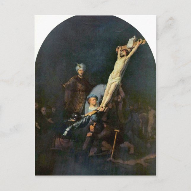 Postal Crucifixión 2 de Rembrandt Harmenszoon van Rijn (Anverso)
