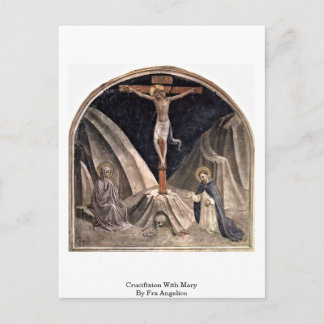 Postal Crucifixión Con María De Fra Angelico