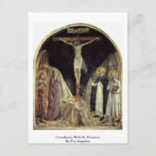 Postal Crucifixión Con Santo Domingo Por Fra Angelico