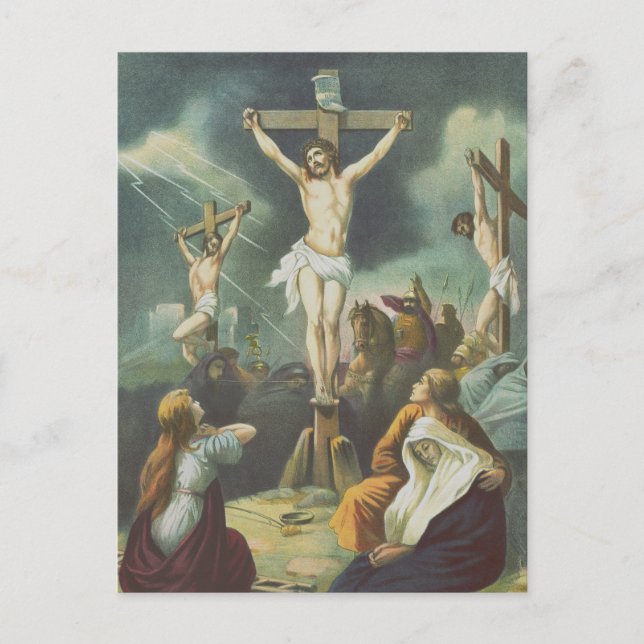 Postal Crucifixión de Jesucristo (Anverso)