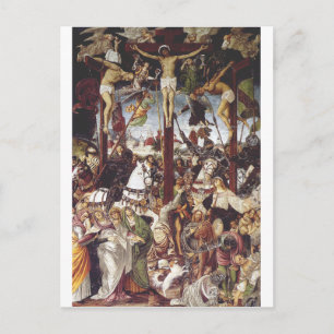 Postal Crucifixión de Jesús por Gaudenzio Ferrari